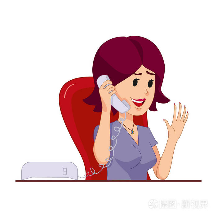 一个女人和女朋友交流,并讨论了修指甲.白色背景上的孤立.