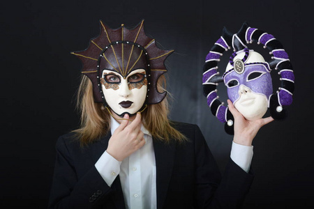 新娘在面具图片