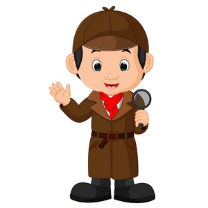 侦探卡通图片 侦探卡通素材 侦探卡通插画 摄图新视界