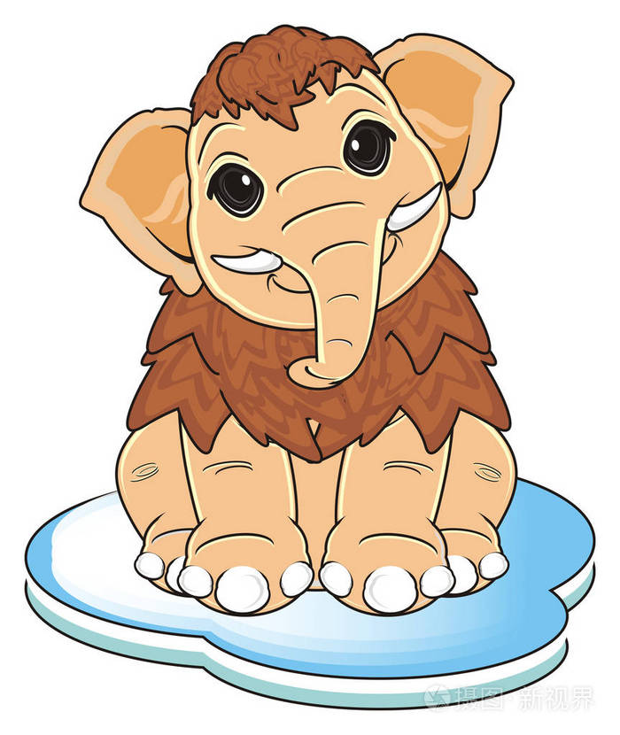 可爱的小长毛象