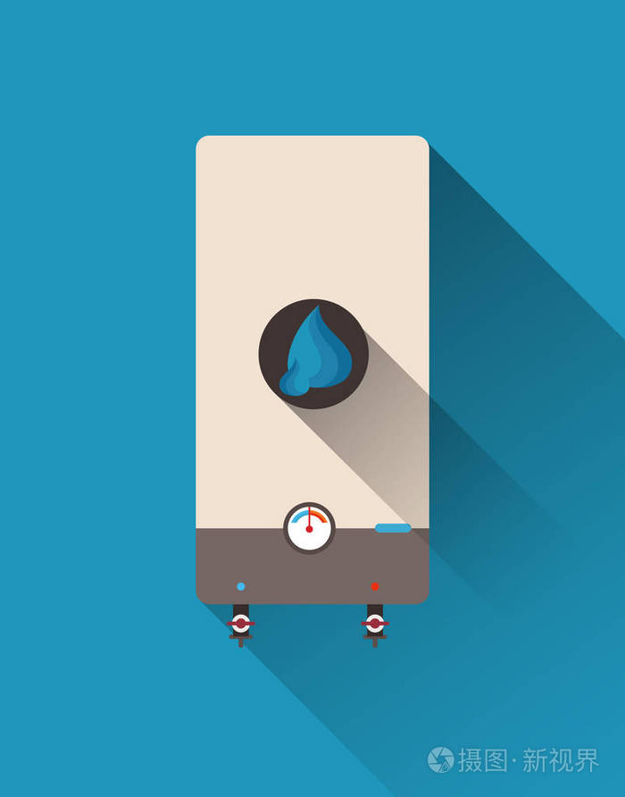 燃气锅炉在小屋里插画-正版商用图片0x1isy-摄图新视界