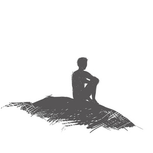 手绘孤独图图片