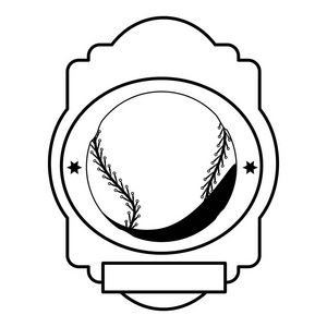 黑色轮廓会徽与棒球球