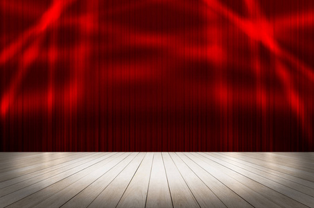 红色的帷幕舞台背景光束图片