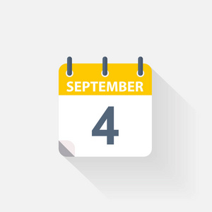 9 月 4 日日历图标