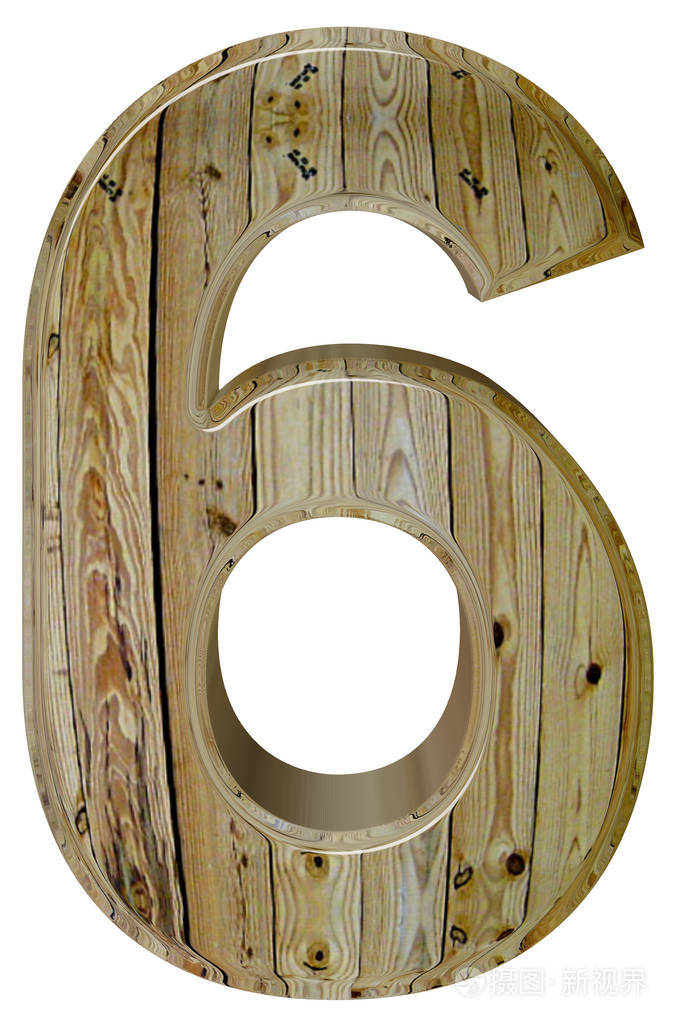 数字6,sixn,白色背景,3d 渲染上孤立