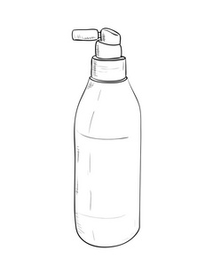 素描头发喷雾的瓶照片