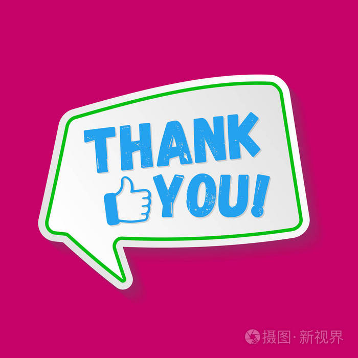 谢谢你的演讲漫画泡沫在粉红色的背景上.矢量图