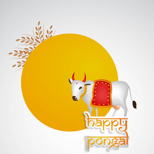 印度节日Pongal背景的插图