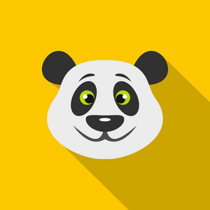 平面样式熊猫熊图标的头图片