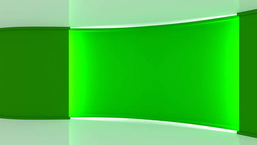 任何绿幕抠像生产的完美的背景.绿色的背景下,明亮的背景.绿墙.3d.