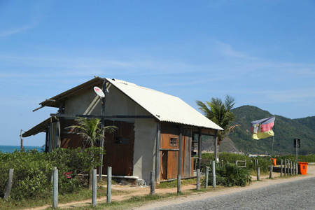 Grumari 海滩中西部区的在里约热内卢，巴西