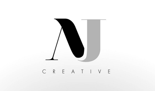 一个 j 字母标志设计.创造性的 aj 字母图标照片