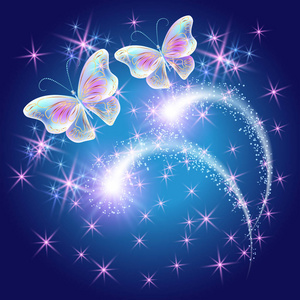 烟花的蝴蝶图片