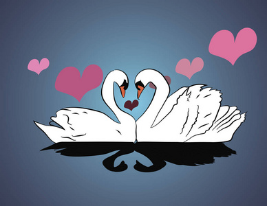 天鹅心图片
