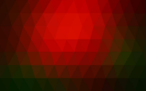 暗绿色红色多边形设计模式。由三角形和梯度的折纸样式
