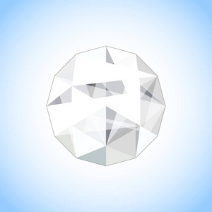 现实的钻石宝石形状。矢量宝石插画