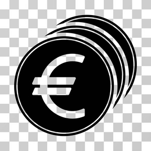 欧元硬币矢量图标
