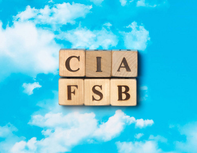 这个词 Cia Fsb 的天空背景