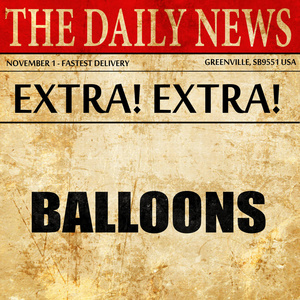 气球，报纸文章文本