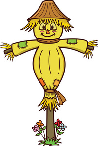 卡通稻草人图片