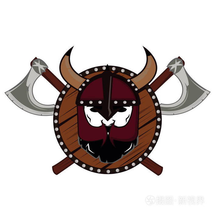 会徽维京战士骷髅标志