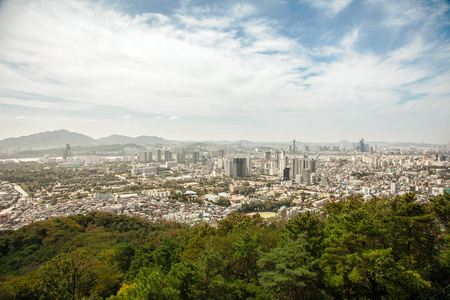 鸟瞰的首尔韩国