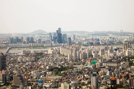 鸟瞰的首尔韩国