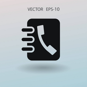 个人通讯录平面图标的通讯录.矢量图照片