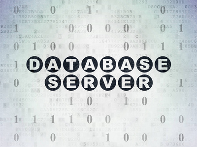 软件的概念 数字数据论文的背景上的数据库服务器