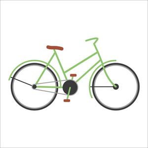 时髦的自行车平面矢量图