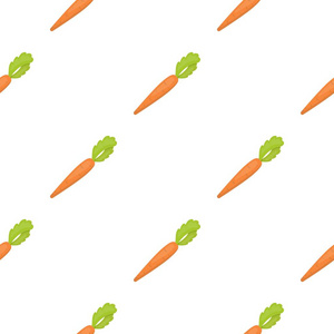 胡萝卜图标卡通。烤蔬菜图标从生态食品卡通