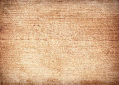 浅棕色抓木菜板。木材纹理