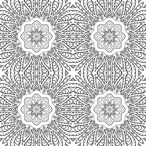 曼荼罗。创造力的 Zentangl 装饰品。东方的图案。放松，冥想。花