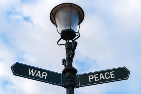 战争与和平定向标志路标