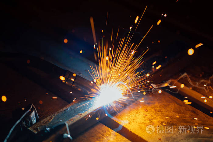艺术焊接火花光线工业背景