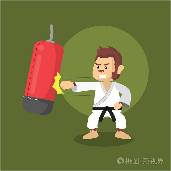 猴子的空手道家出气筒