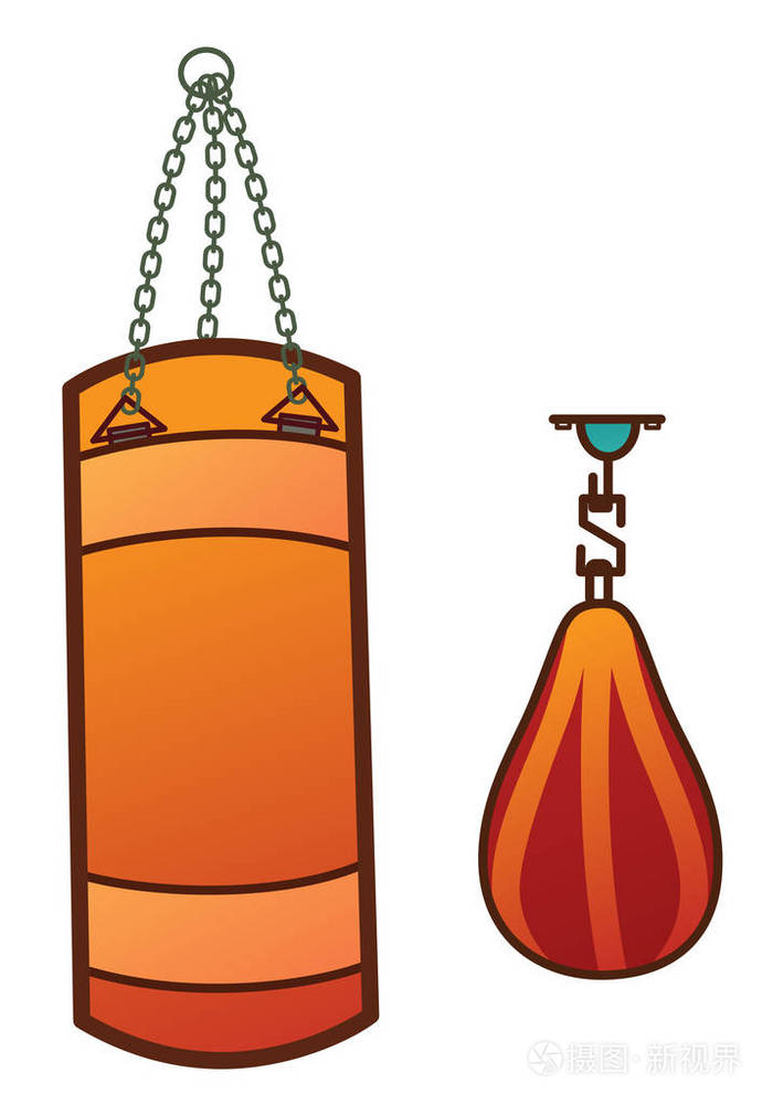 沙袋和白色一个孤立的速度袋矢量图