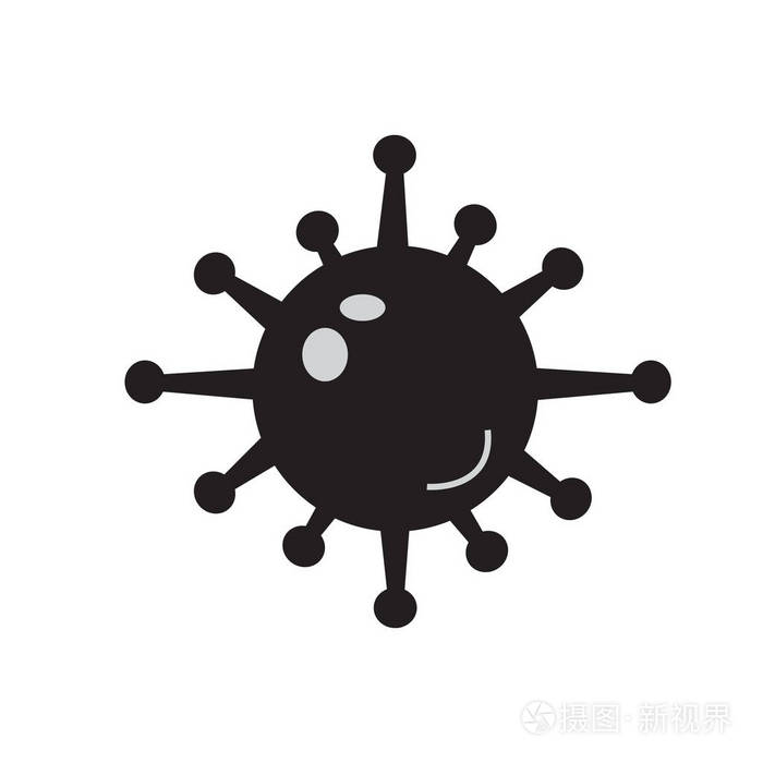 细菌在白色背景上的图标细菌的标志