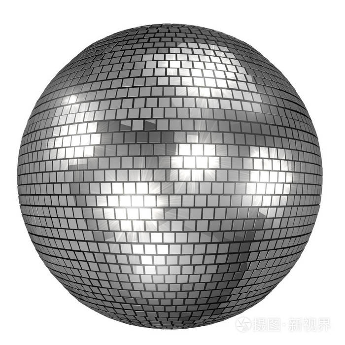 discoball 在白色背景上孤立照片-正版商用图片0x4nam-摄图新视界
