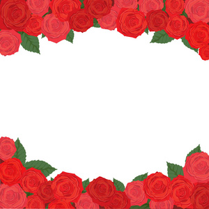 玫瑰背景，情人节卡设计