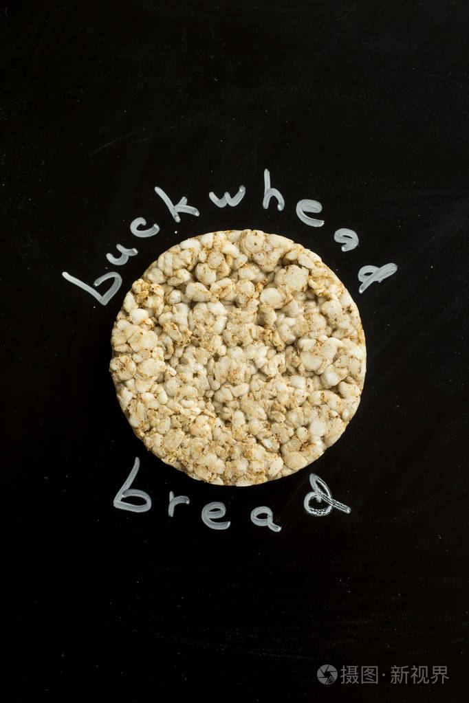 荞麦饼圆形状为节食减肥顶视图