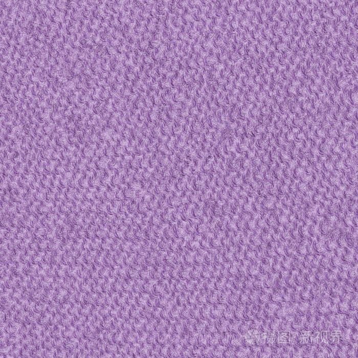 紫罗兰色针织织物纹理的背景