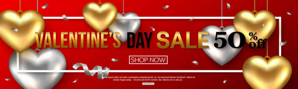 广告在广告牌上横向海报与礼品盒, 黄金文本与闪光和设计的文本.