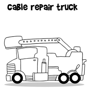 手画线维修卡车集合照片