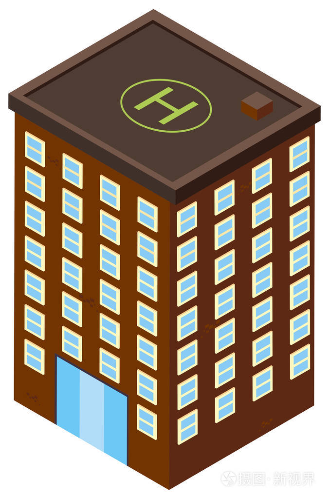 办公大楼在棕褐色的 3d 设计