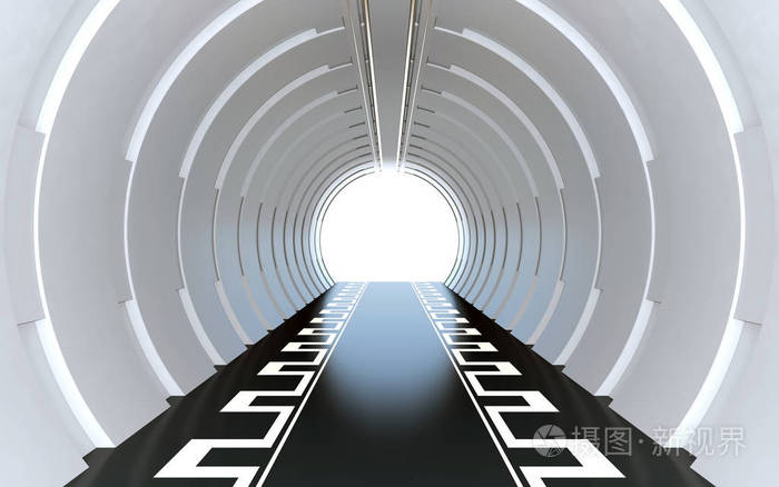 未来派的圆形隧道