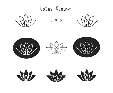 莲花矢量图标简单而现代的平面符号为网站手机徽标应用程序ui.