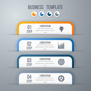 现代信息图表模板与 4 个选项