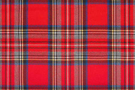 红色格子,格子苏格兰织物宏,纹理背景苏格兰格子呢织物或格子图案.